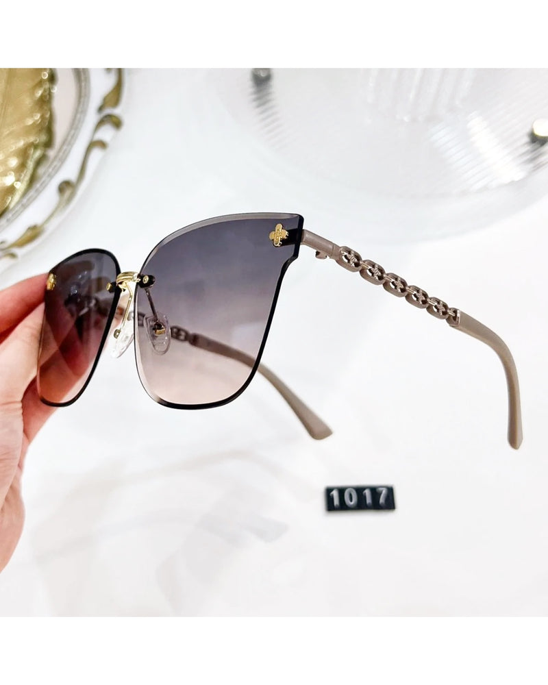 Ariella Petal Embellished Sunglasses - Taupe