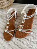 Redz Vida White Wedge Sandal