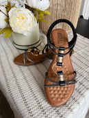 Redz Vida Black Wedge Sandal