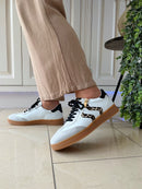 Marco Tozzi White & Leopard Trainers 2-23739-44 157