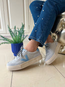Drilleys "Eighty" Chalky Blue Trainer - Blue & Grey
