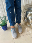 Drilleys "Eighty" Chalky Blue Trainer - Blue & Grey