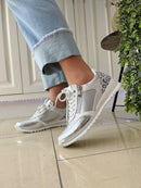 Marco Tozzi Grey & Silver Trainers 2-23712-46 948