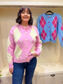 Nova - Diamond Cardi - Pink & Lemon