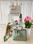 Gionni Tote Bag With Mini Tote Charm - 11G2853 Cream