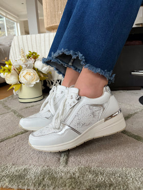 Redz White Wedge Trainers - 6G596W-V375