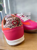 Heavenly Feet 'Bevan' Trainer - Fuchsia & Orange