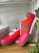 Heavenly Feet 'Bevan' Trainer - Fuchsia & Orange