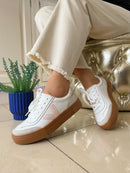 Drilleys "Eighty" Chalky Blush Trainer - Cream & Pink