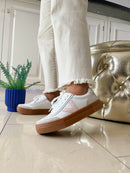 Drilleys "Eighty" Chalky Blush Trainer - Cream & Pink