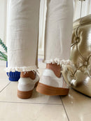 Drilleys "Eighty" Chalky Blush Trainer - Cream & Pink