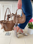 Gionni Bow Charm Mini Bag - 11G2838 Warm Taupe