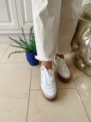 Drilleys "Eighty" Chalky Blush Trainer - Cream & Pink