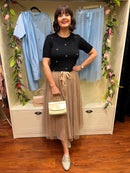 Kira Heart Studded Knit Jumper - Black