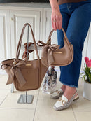 Gionni Bow Charm Mini Bag - 11G2838 Warm Taupe