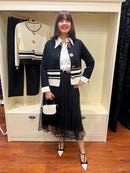 Rachel Ruffle Hem Tulle Sparkle Reversible Skirt - Black