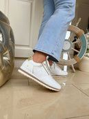 XTI White & Gold Trainer 145163