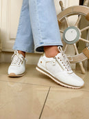 XTI White & Gold Trainer 145163