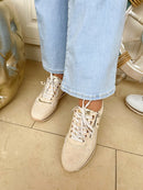 XTI Beige & Gold Trainer 145163