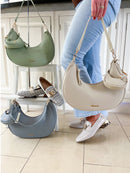 Gionni Curved Bag With Mini Bag Charm - 11G2852 Sage Green