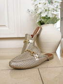 Marco Tozzi Gold Woven Mules 2-87300-46 940