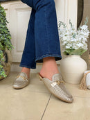 Marco Tozzi Gold Woven Mules 2-87300-46 940