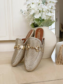 Marco Tozzi Gold Woven Mules 2-87300-46 940