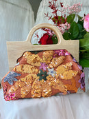 Primrose Sequin & Bead Woven Bag - Orange Sunset