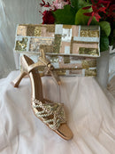 XTI Rose Gold & Gold Woven Sandal 145434