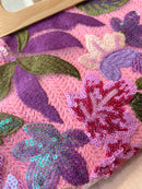 Primrose Sequin & Bead Woven Bag - Pink & Lilac