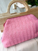 Primrose Sequin & Bead Woven Bag - Pink & Lilac