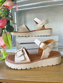 Heavenly Feet 'Sonja' Sandal - Cream