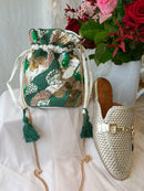 Marco Tozzi Gold Woven Mules 2-87300-46 940