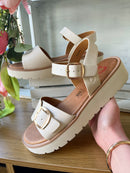 Heavenly Feet 'Sonja' Sandal - Cream