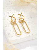 Dante Oval & Circle Drop Earrings