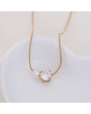 Niki Crystal & Pearl Necklace
