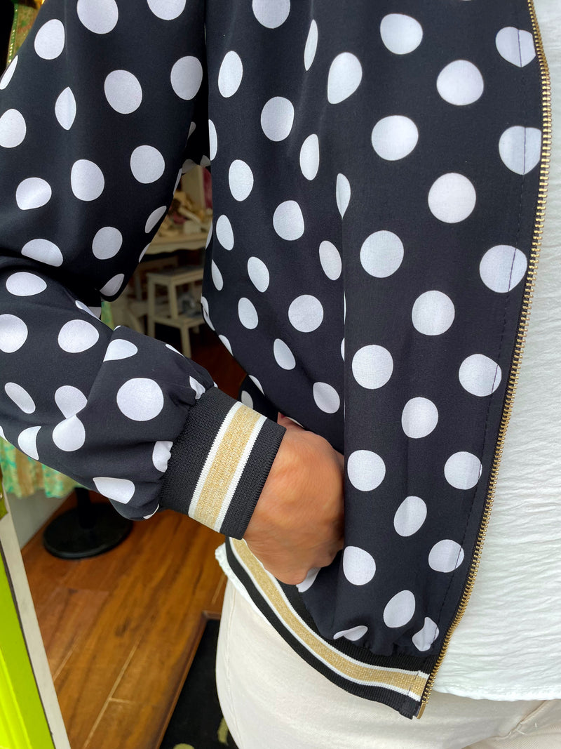 Alara Bomber Jacket - Polka Dot