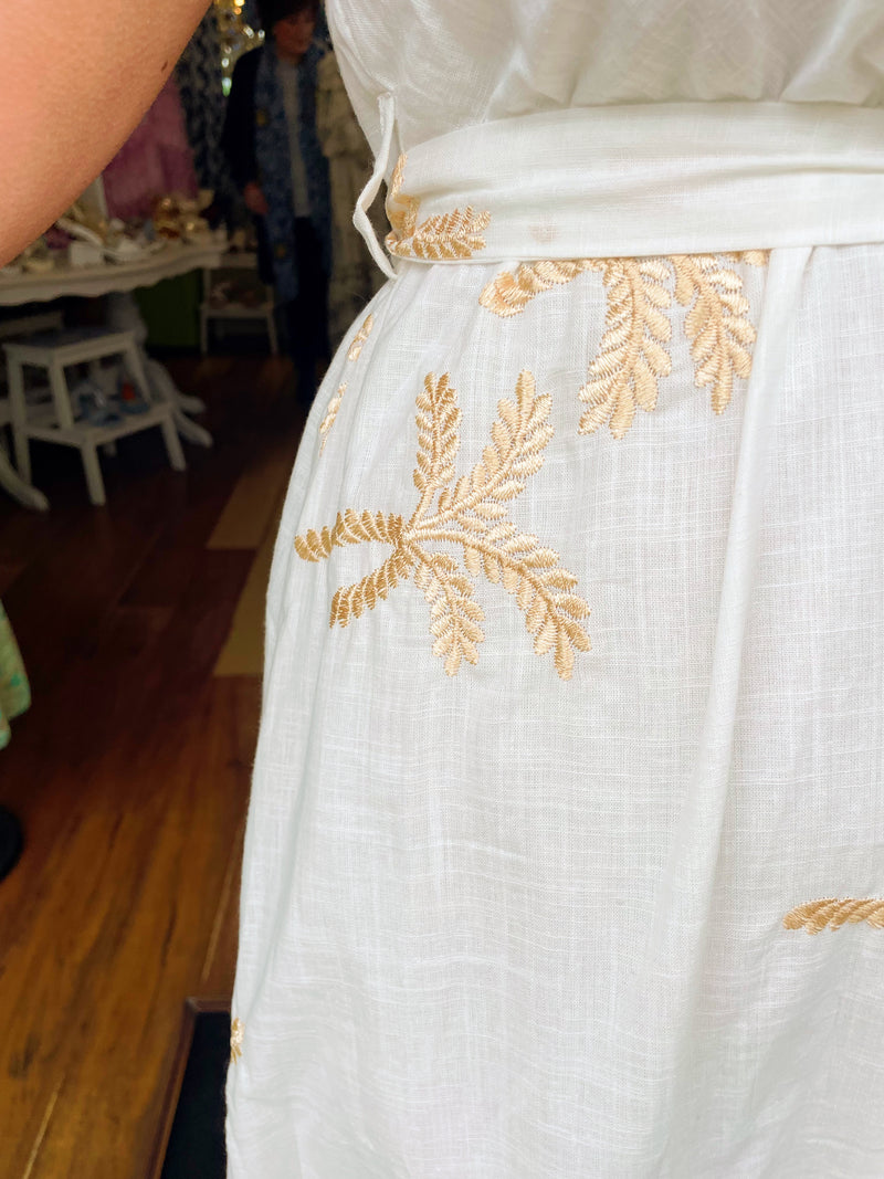 Sicily Palm Cotton Dress