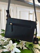 Dice Woven Stripe Crossbody Bag - 13D2293 Black