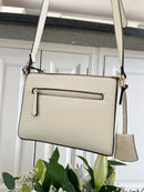 Dice Woven Stripe Crossbody Bag - 13D2293 Cream