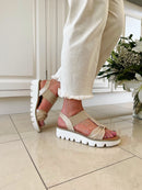 Heavenly Feet Bow 'Accord Shimmer' Sandal - Gold