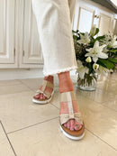 Heavenly Feet Bow 'Accord Shimmer' Sandal - Gold
