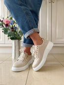 Heavenly Feet 'Shelby Stone' - Trainer Beige