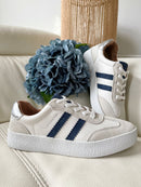 Drilleys 'Seventy Nine' Cadet Trainer - White & Navy