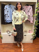 Kiara Ribbon Bow Cardi - Lemon