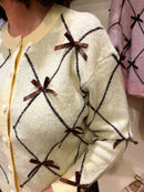 Kiara Ribbon Bow Cardi - Lemon