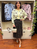 Sarah Tulle Skirt - Taupe Animal Print