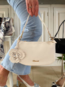 Gionni Flower Applique Bag - 11G2884 Cream