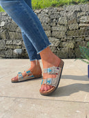 Abloom Beige Pearl, Crystal & Bead Slider SY1072