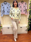 Kiara Ribbon Bow Cardi - Lemon